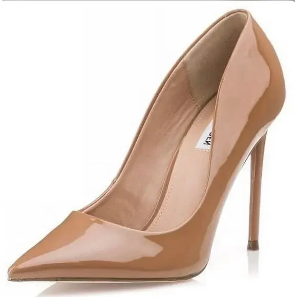 Steve Madden Patent Pointed Toe Pumps Size 10 Nude - Picture 8 of 8